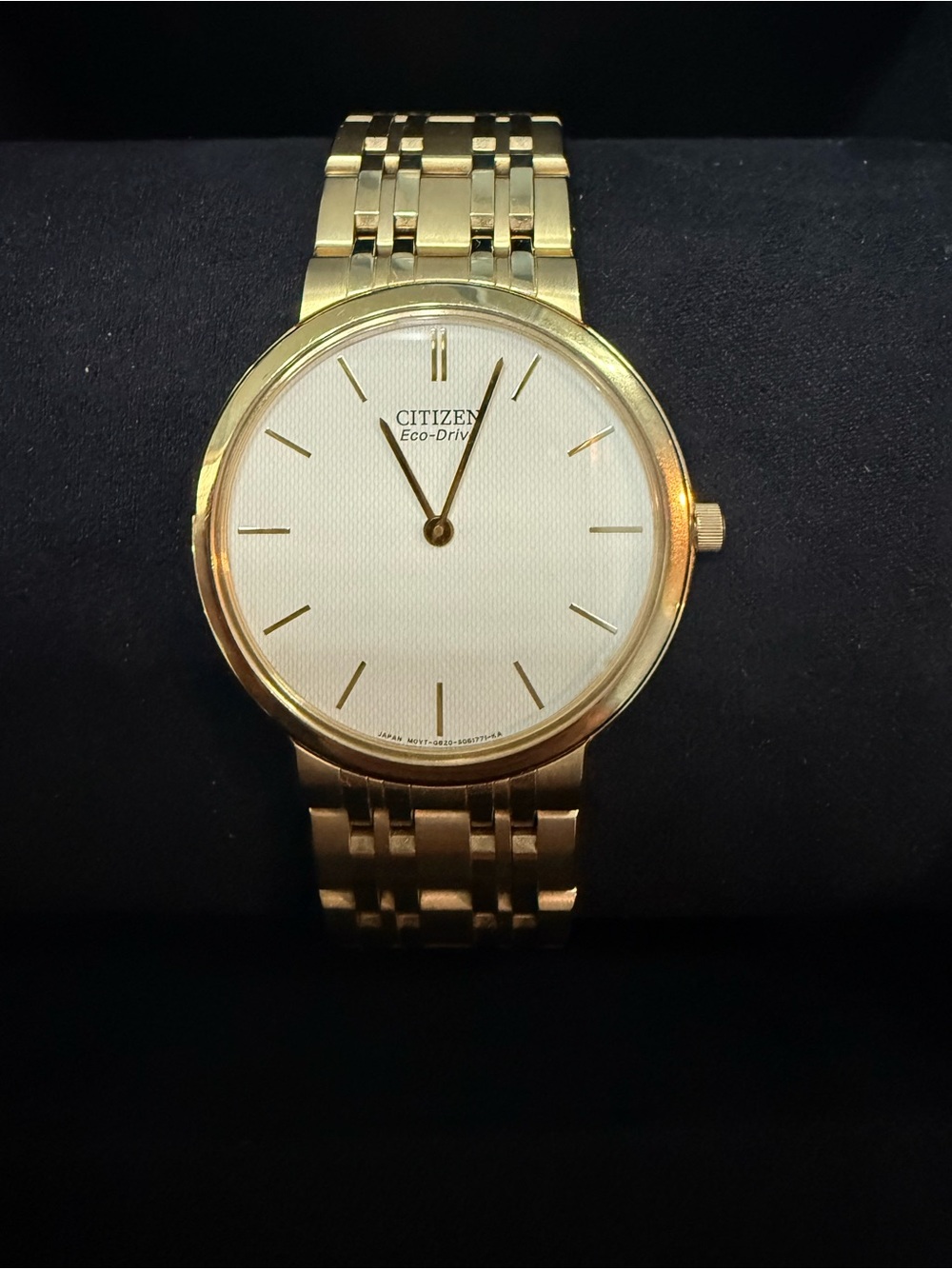 Citizen Gold-Tone Men's Eco-Drive Dress Watch with White Dial